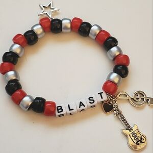 Handmade Nana Anime Blast Band Beaded Kandi Bracelet